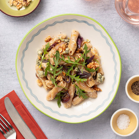 Smoked Vortici with Roasted Red Onion, Walnut and Mascarpone