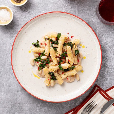 Sourdough Vortici with Garlic Swiss Chard and White Bean