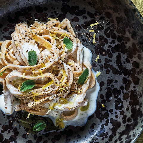 Smoked tagliatelle with Ricotta and Lemon Zest