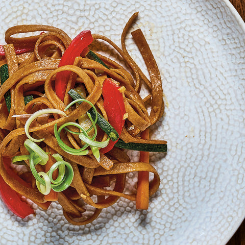 Umami tagliatelle with Vegetables and Soy